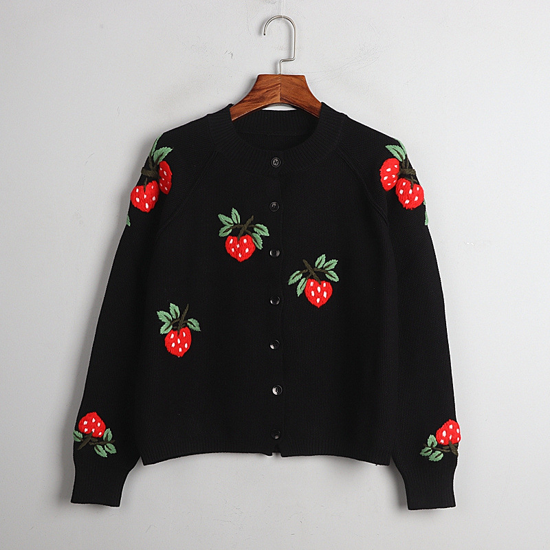 High Quality Women Knit Luxury Cardigans Embroidered Women' O-neck Nice Loose Outerwear Girl' Clothes Tops 8354, Black
High Quality Women Knit Luxury Cardigans Embroidered Women' O-neck Nice Loose Outerwear Girl' Clothes Tops 8354, Black