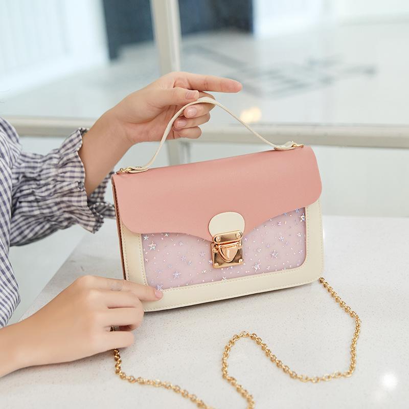 Chain bag women 2021 summer new Korean fashion portable shoulder bag transparent cross over foreign trade women's factory, Black
Chain bag women 2021 summer new Korean fashion portable shoulder bag transparent cross over foreign trade women's factory, Black