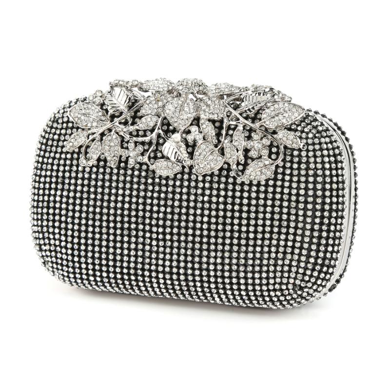 Metal Leaf Diamonds Women Evening Bags Silver/Gold/Black Chain Shoulder Clutch Handmade Evening Bag bolsa feminina
Metal Leaf Diamonds Women Evening Bags Silver/Gold/Black Chain Shoulder Clutch Handmade Evening Bag bolsa feminina