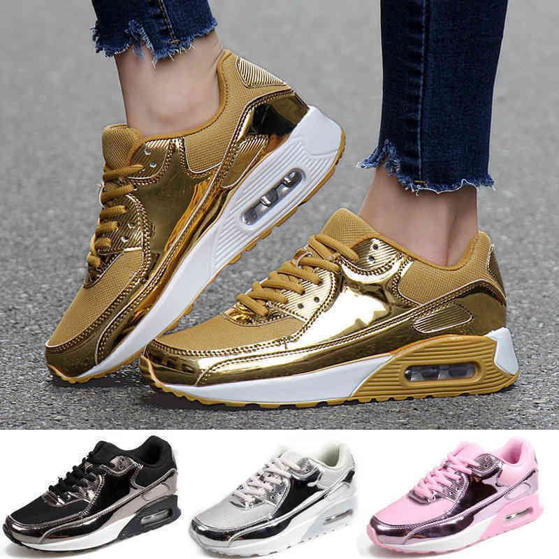 Tennis Shoes Women Air Cushion Gold Sports for Woman High Heels Lace Up Footwear Outdoor Thick Bottom Walking Sneakers 1220
Tennis Shoes Women Air Cushion Gold Sports for Woman High Heels Lace Up Footwear Outdoor Thick Bottom Walking Sneakers 1220