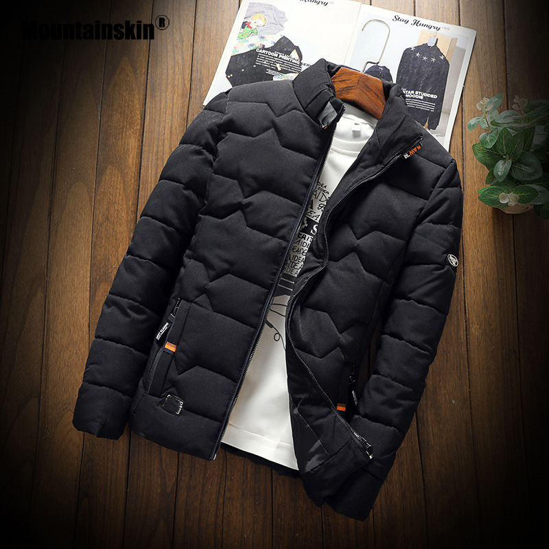 Winter Men Jacket Men's Casual Thicken Warm Cotton Jacket Slim Clothes Youth Soild Jacket Men's Wear 201116