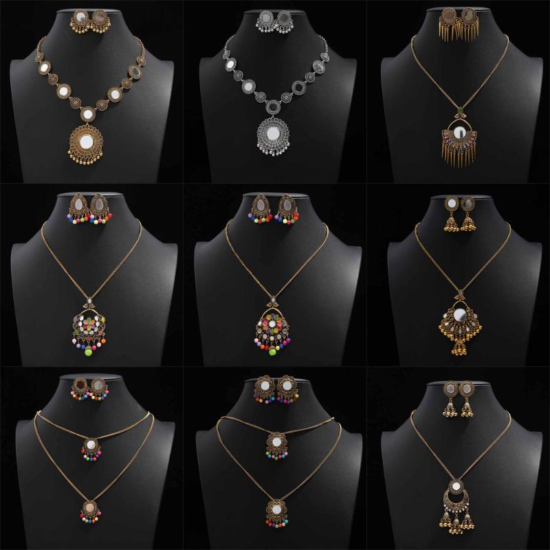Vintage Big Statement Jewelry Set for Women Copper Gold Color Choker Necklace Earrings Set Wedding Party Gift Accessories, As pic
Vintage Big Statement Jewelry Set for Women Copper Gold Color Choker Necklace Earrings Set Wedding Party Gift Accessories, As pic