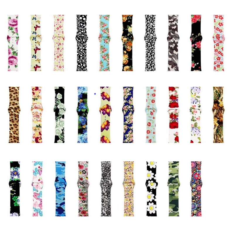 46 Colors Floral Flower Printed Silicone Band iWatch Bracelet Straps for Apple Watch Series 6/5/4/3/2 SE 40 44mm Watchband
46 Colors Floral Flower Printed Silicone Band iWatch Bracelet Straps for Apple Watch Series 6/5/4/3/2 SE 40 44mm Watchband