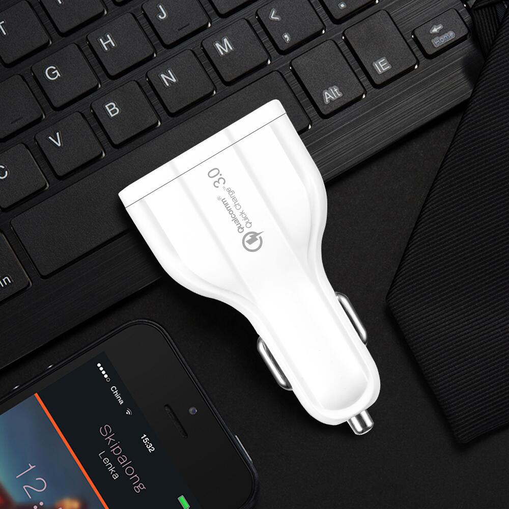 3-Ports LED USB C Car Chargers Fast Charging Type-C QC3.0 PD 7A Charger Adapter for iphone 11 12 13 14 15 16 pro max Samsung With Retail Box Package