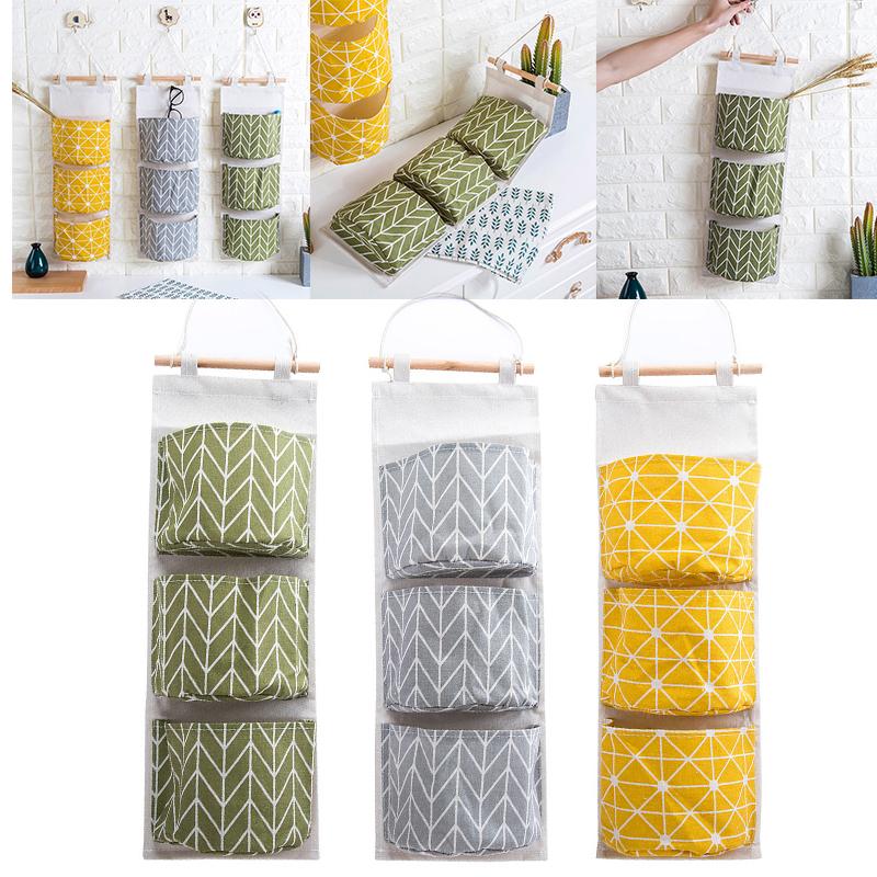 3 Pockets Hanging Storage Bag Wall Mounted Wardrobe Sundries Hanging Bag Cotton Linen Bathroom Toiletry Storage
3 Pockets Hanging Storage Bag Wall Mounted Wardrobe Sundries Hanging Bag Cotton Linen Bathroom Toiletry Storage
