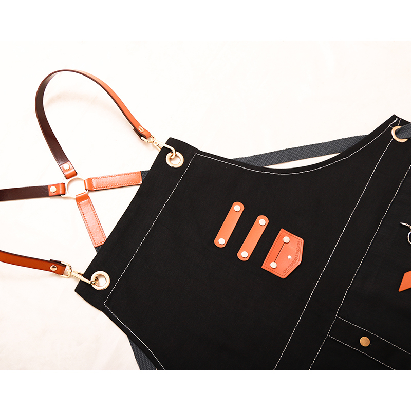 Apron Korean fashion cowboy cafe tea shop barber men and women restaurant work clothes custom printed LJ200815