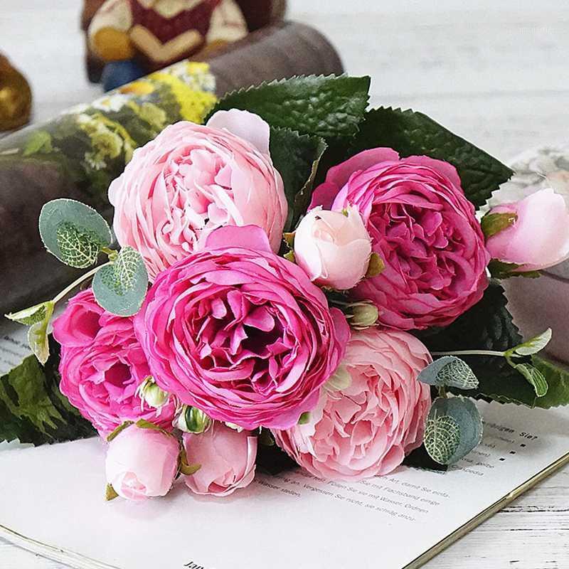 Rose Peony Artificial Silk Flowers Valentines Day Gift Small Bouquet Flores Home Party Wedding Decoration Mariage Fake Flower1
Rose Peony Artificial Silk Flowers Valentines Day Gift Small Bouquet Flores Home Party Wedding Decoration Mariage Fake Flower1