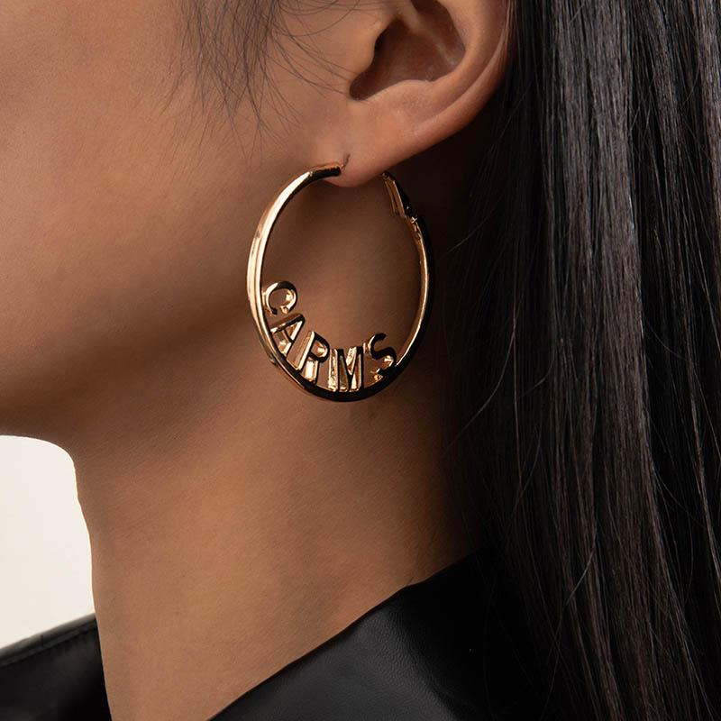 Punk Exaggerated CARMS Letters Hoop Earrings for Women Vintage Statement Geometric Round Circle Earrings Fashion Jewelry Gift
Punk Exaggerated CARMS Letters Hoop Earrings for Women Vintage Statement Geometric Round Circle Earrings Fashion Jewelry Gift
