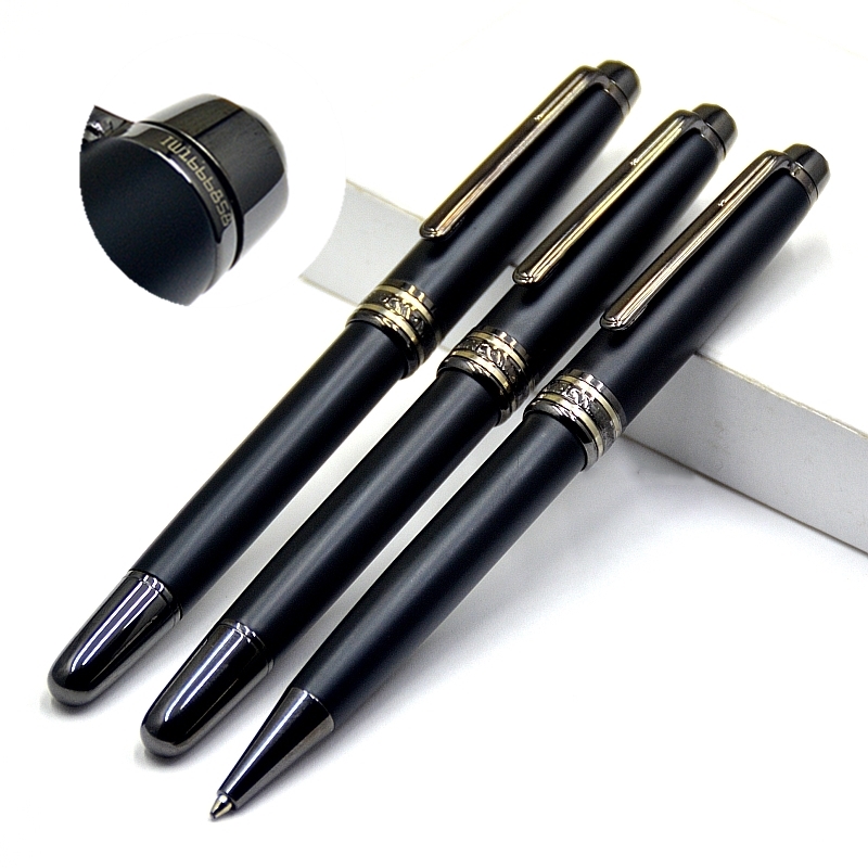 

Top High quality Msk-163 Matte Black Pure Metal Rollerball pen Ballpoint pen Fountain pens Writing Smooth office school supplies with Series Number IWL666858, As picture shows