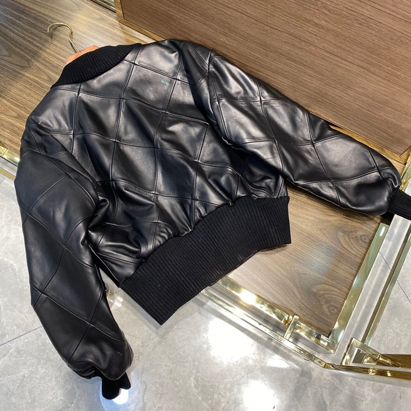 Women Genuine Leather Coat New Fashion Winter Lady Real Sheepskin Jackets Single-breasted High Quality Leather Coats 201226