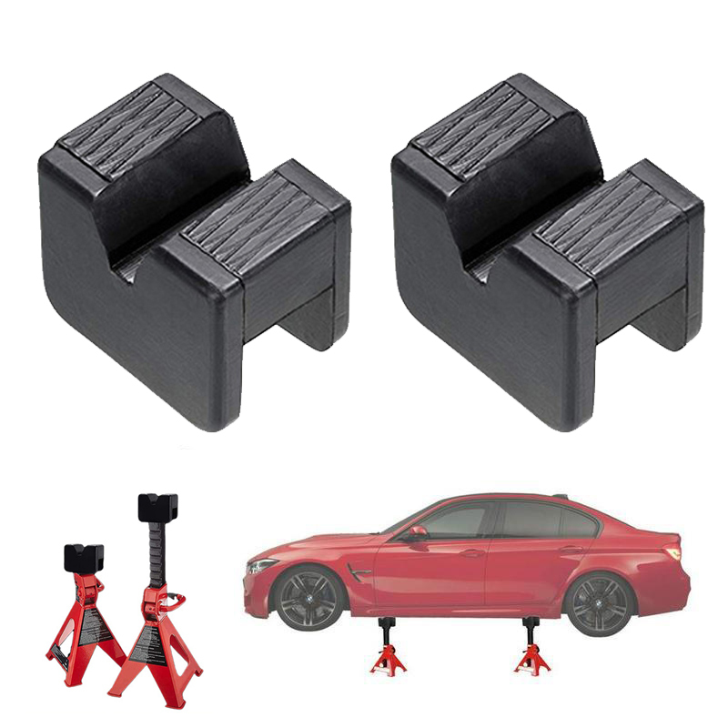 High Quality Car Lift Support Rubber Pads Black Notched Floor Jack Pad Frame Rail Universal Adapter