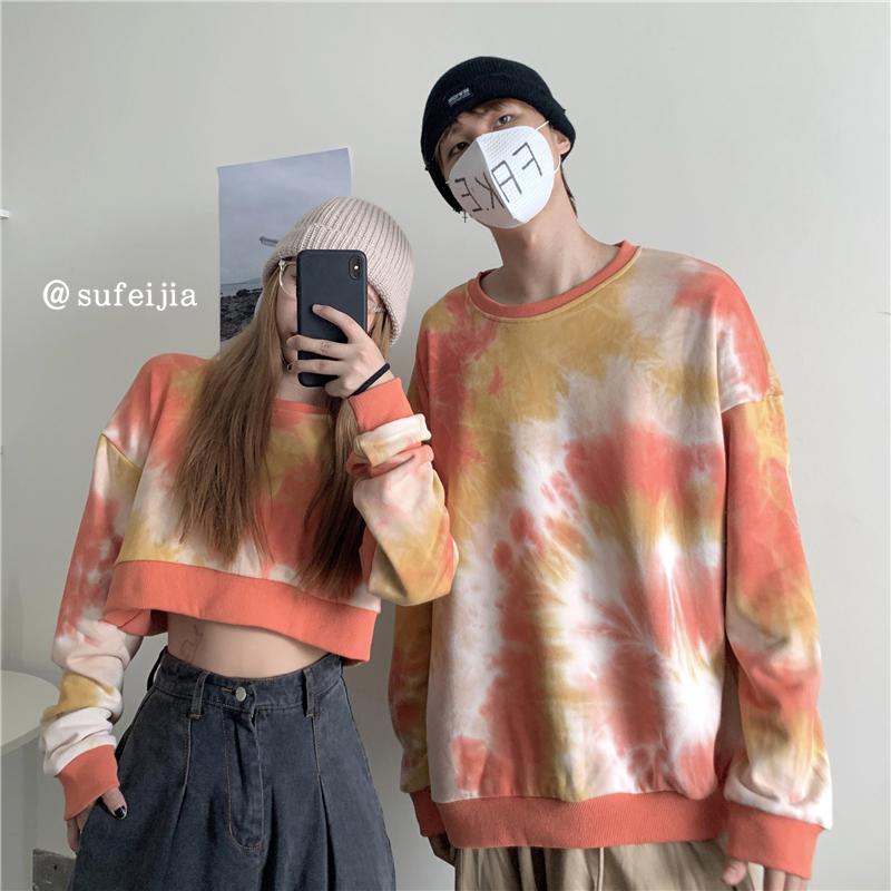 Kpop Korean Style Crewneck Sweatshirt Tie Dye Print Couple Hoodies Woman Clothing Long Sleeve Crop Top Streetwear Women 001S50, Blue short
Kpop Korean Style Crewneck Sweatshirt Tie Dye Print Couple Hoodies Woman Clothing Long Sleeve Crop Top Streetwear Women 001S50, Blue short