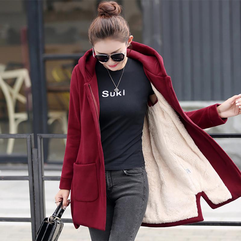 2020 Autumn Winter Women Fleece Jacket Female Fashion Long Hooded Coats Outerwear Warm Thick Female Slim Fit Hoodies, Green
2020 Autumn Winter Women Fleece Jacket Female Fashion Long Hooded Coats Outerwear Warm Thick Female Slim Fit Hoodies, Green