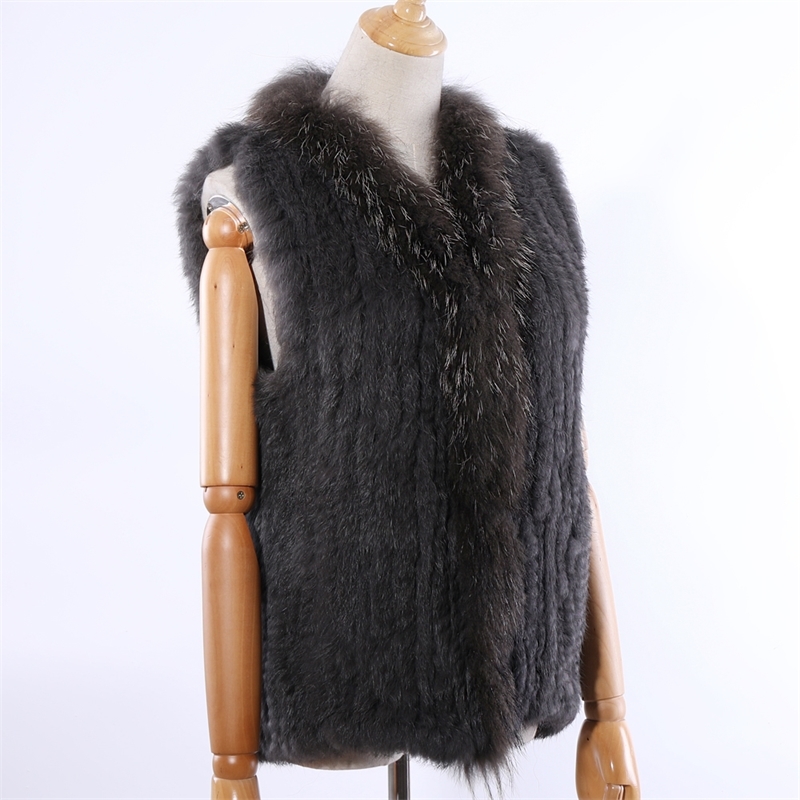 SUPPEV&STTDIO New Women's Genuine Rabbit Fur Knitted Raccoon Fur Collar Vest Vests Real Fur Sleeveless Gilets Wholesale 201112, White
SUPPEV&STTDIO New Women's Genuine Rabbit Fur Knitted Raccoon Fur Collar Vest Vests Real Fur Sleeveless Gilets Wholesale 201112, White