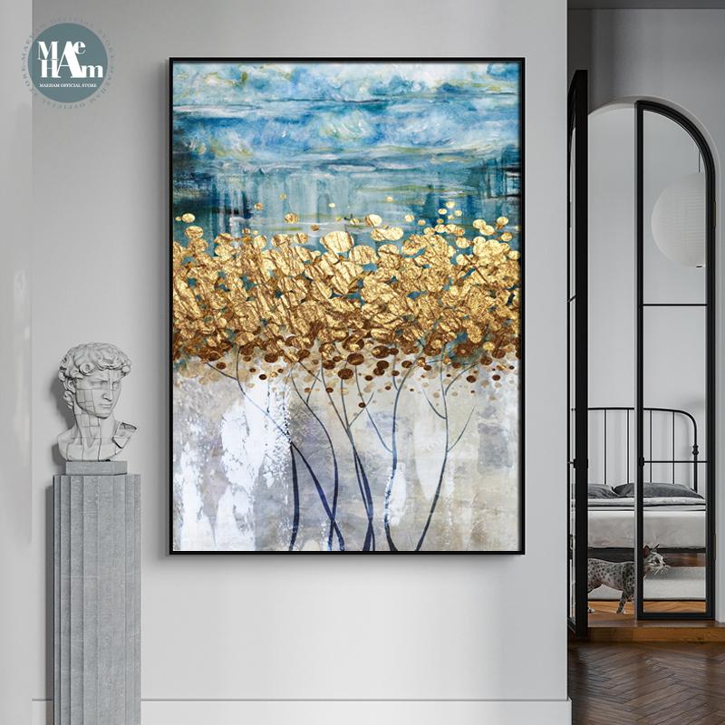 Modern Wall Art Canvas Painting Golden fortune tree Abstract Golden Art Poster Print Wall Picture for Living Room Porch Decor 
Modern Wall Art Canvas Painting Golden fortune tree Abstract Golden Art Poster Print Wall Picture for Living Room Porch Decor