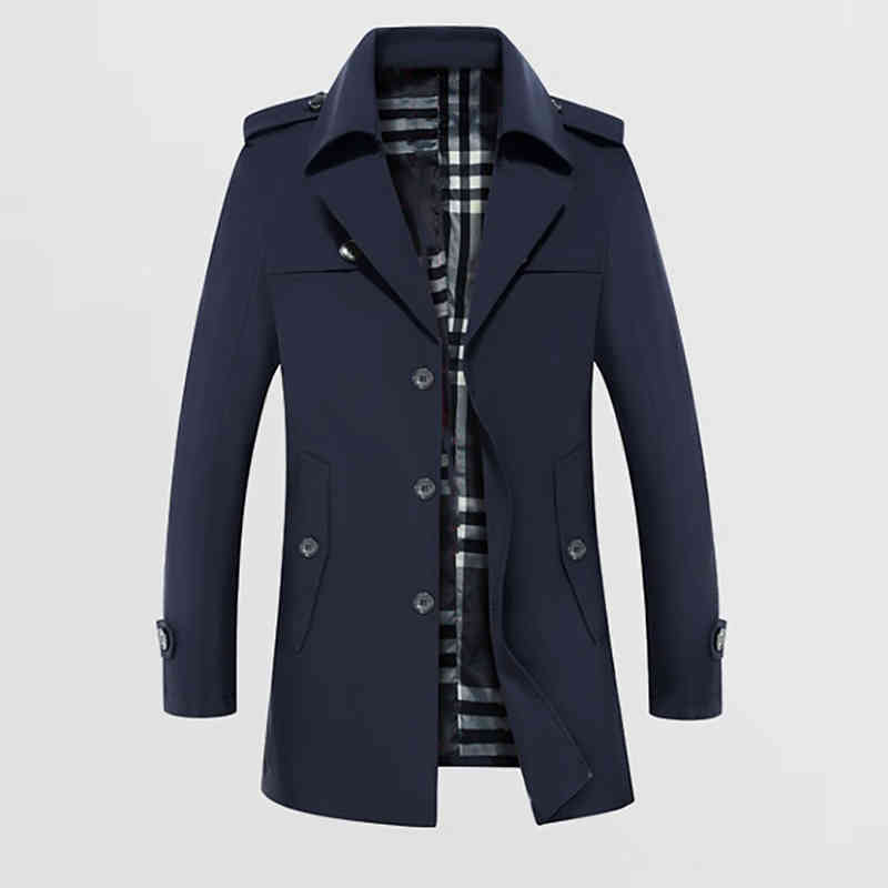 2022 British Classic Retro Men Trench Coats Autumn and Spring Lapel Long Busins et Washed Cotton Single Row Buttons Slim Parker Asian Size, Black
2022 British Classic Retro Men Trench Coats Autumn and Spring Lapel Long Busins et Washed Cotton Single Row Buttons Slim Parker Asian Size, Black