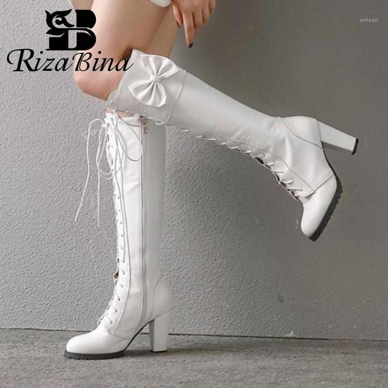 RIZABINA 2021 New Knee High Boots Round Toe Chunky Heel Zipper Lace Up Bowtie Shoes Sweet Shoes Ladies Footwear Size 32-431, Black
RIZABINA 2021 New Knee High Boots Round Toe Chunky Heel Zipper Lace Up Bowtie Shoes Sweet Shoes Ladies Footwear Size 32-431, Black