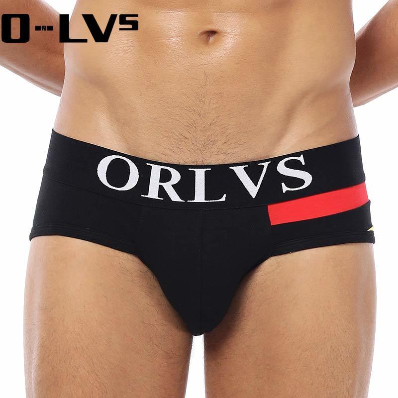 ORLVS Men Underwear Briefs Cotton Comfortable Slip Cueca Male Panties Breathable Men's Briefs Sexy Gay Underwear 5Pcs Set OR113 T200511
