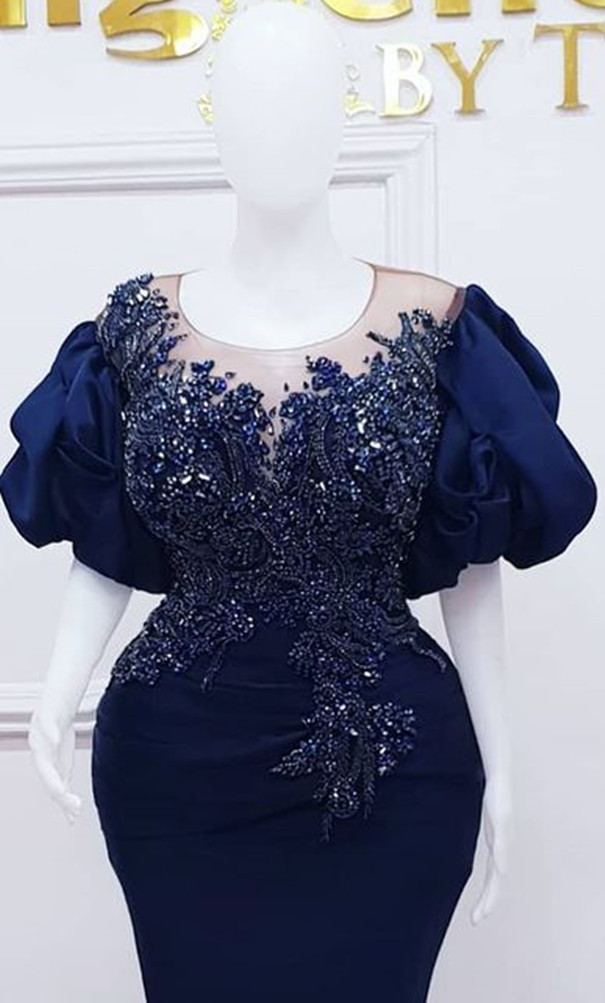 2025 Plus Size Arabic Aso Ebi Royal Blue Lace Mermaid Prom Dresses Beaded Crystals Evening Formal Party Second Reception Birthday Engagement Gowns Dre