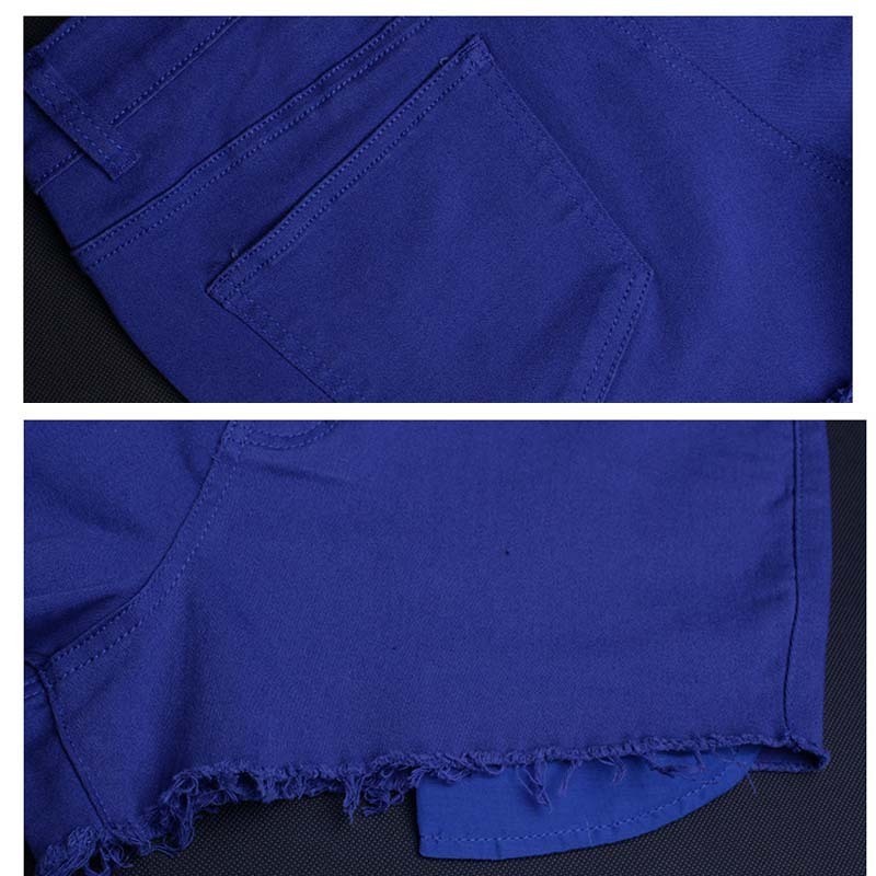 Summer Multicolor Tight Women High Waist Denim shorts Women Color Sexy Hot Loose Thin Tight Denim High Waist Shorts For Women T200602