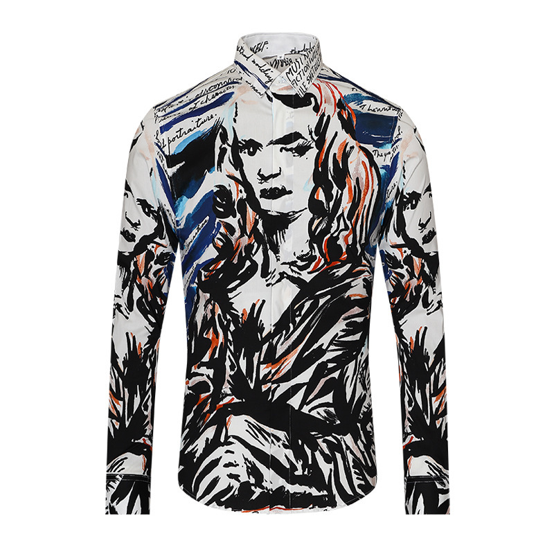 2021 New Pista Design Moda Masculino Doodle Pintados Mo Mona Lisa Algodo Manga Longa Marca De Luxo Camisa Masculina 4xl 819d, Beige
2021 New Pista Design Moda Masculino Doodle Pintados Mo Mona Lisa Algodo Manga Longa Marca De Luxo Camisa Masculina 4xl 819d, Beige