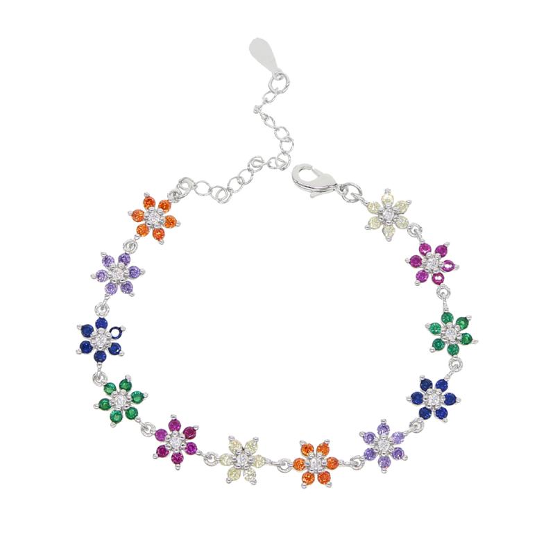Women 2020 summer bohemian Gold silver Color Charm cute flower Bracelets paved rainbow Zircon Stone Fashion Jewelry pulseras hot
Women 2020 summer bohemian Gold silver Color Charm cute flower Bracelets paved rainbow Zircon Stone Fashion Jewelry pulseras hot