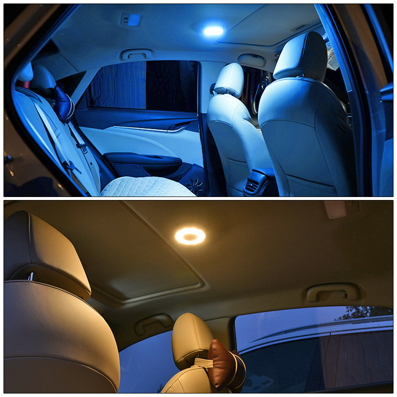USB Rechargeable Car Interior Led Trunk Cargo Area Lights 12V Bright Multi-Function Wall Lamp Stick on Anywhere Push for Vehicle
