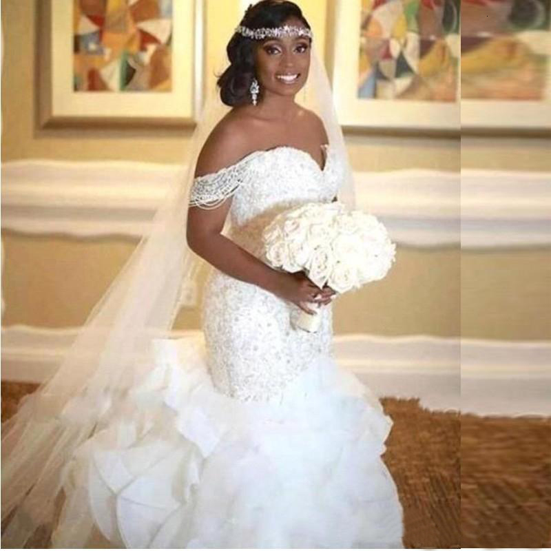 2021 New Arabian Mermaid Wedding Dresses Sexy Off the Shoulder Padded Pearls Plus Size Dressed As Bride Lace 3CSZ, Ivory
2021 New Arabian Mermaid Wedding Dresses Sexy Off the Shoulder Padded Pearls Plus Size Dressed As Bride Lace 3CSZ, Ivory