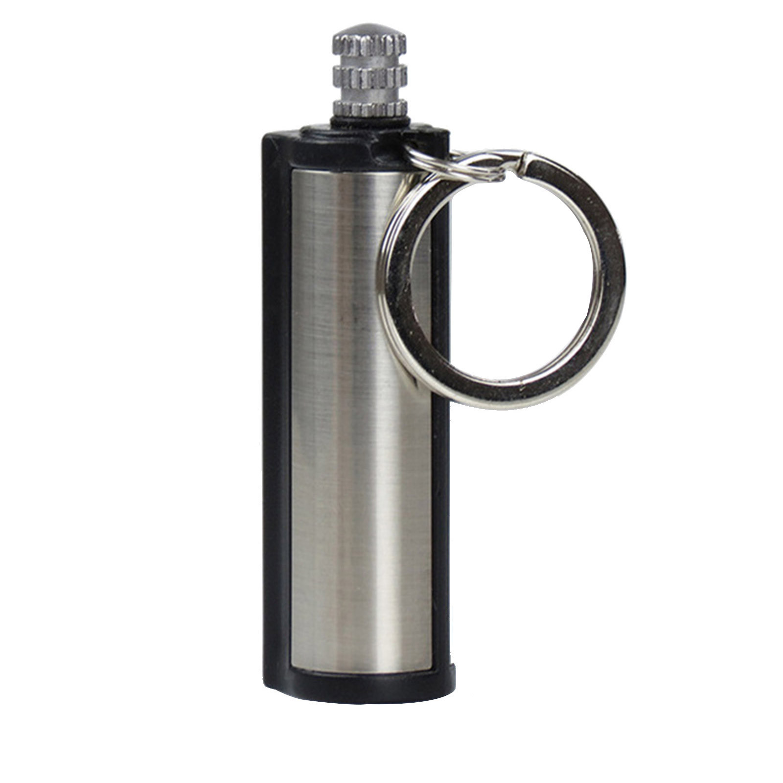 Portable Lighter Keychain Accessory Waterproof Durable Alloy Metal Flint Fire Matches Bottle Keychain Kitchen Tools Keychain, Silver
Portable Lighter Keychain Accessory Waterproof Durable Alloy Metal Flint Fire Matches Bottle Keychain Kitchen Tools Keychain, Silver