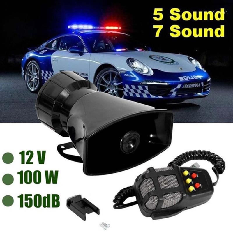 GloryStar 7-Sound Loud Car Warning Alarm Fire Siren Air Horn PA Speaker 12V 100W1