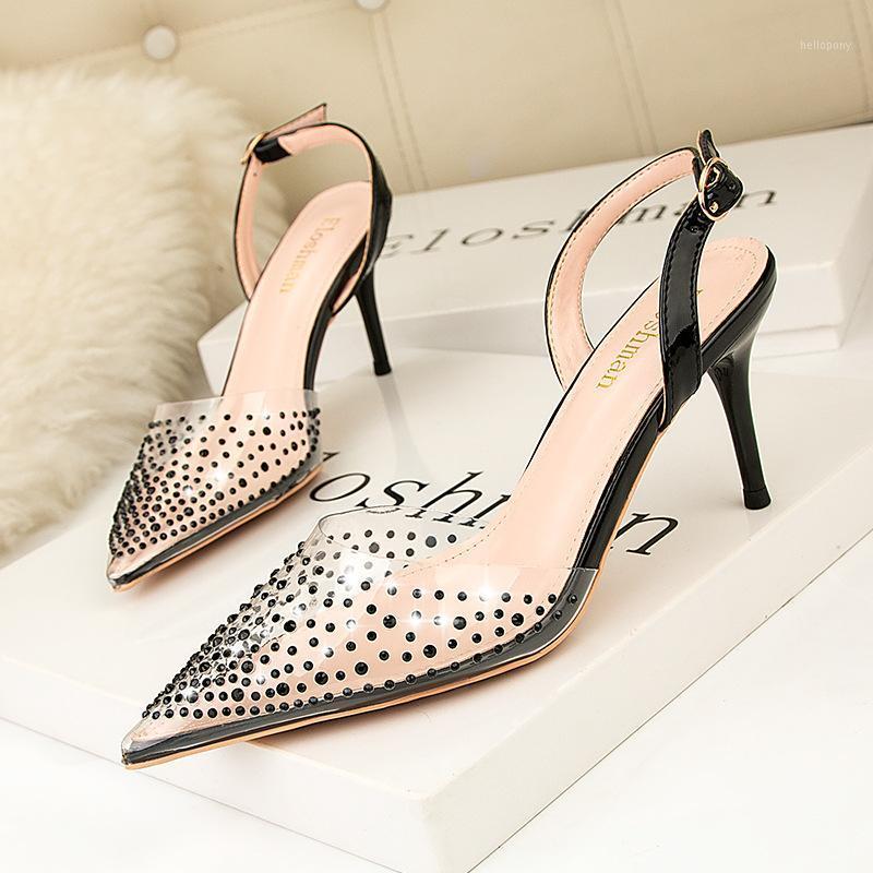 European style simple pointed stiletto high heels transparent rhinestone fashion sandals thin heel hollow-out women's shoes1, Beige
European style simple pointed stiletto high heels transparent rhinestone fashion sandals thin heel hollow-out women's shoes1, Beige