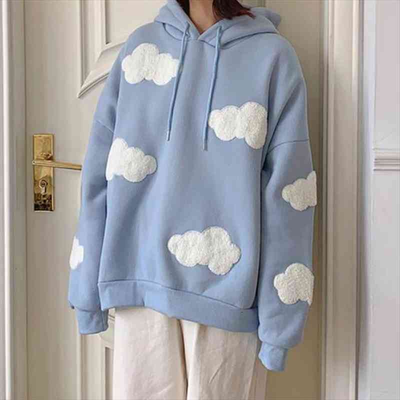 kawaii sweatshirt women clouds pullover ladies long sleeve autumn winter korean fashion thick warm casual hoodies, Black
kawaii sweatshirt women clouds pullover ladies long sleeve autumn winter korean fashion thick warm casual hoodies, Black