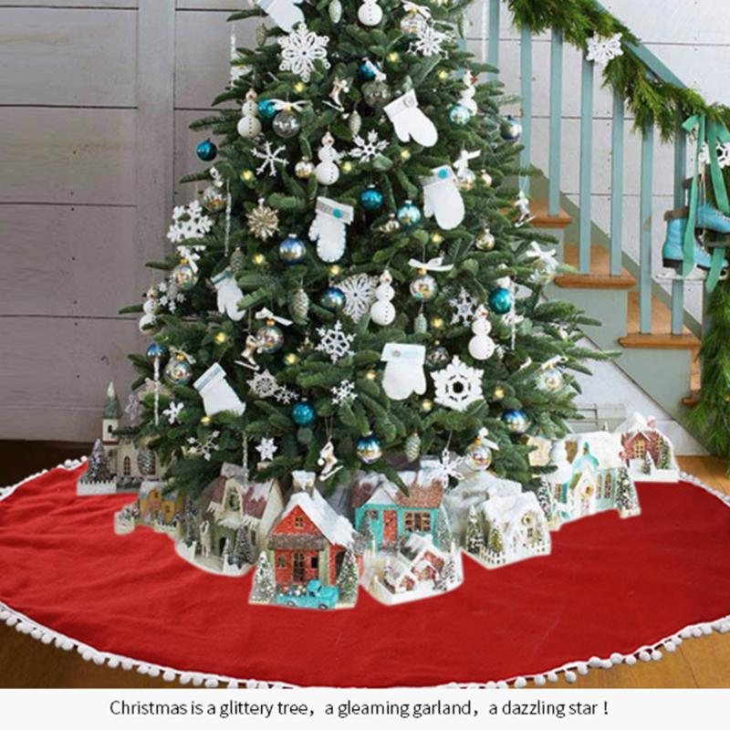 90/120/122cm Christmas Tree Skirt Round Carpet Cloth Ball Edge Home New Year Decor Xmas Party Ornaments Luxury Xmas Trees
90/120/122cm Christmas Tree Skirt Round Carpet Cloth Ball Edge Home New Year Decor Xmas Party Ornaments Luxury Xmas Trees