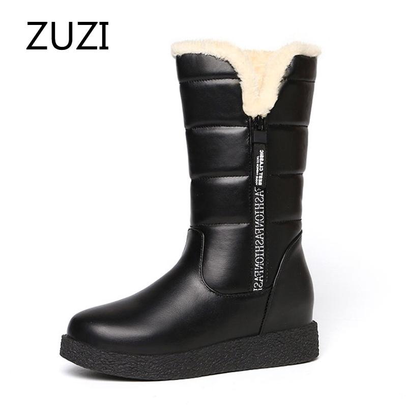 ZUZI Waterproof Snow Boots Women's Mid Warm Shoes 2020 New Winter Thick Bottom Plus Velvet Women Non-slip Cotton Shoes Tide, Black
ZUZI Waterproof Snow Boots Women's Mid Warm Shoes 2020 New Winter Thick Bottom Plus Velvet Women Non-slip Cotton Shoes Tide, Black
