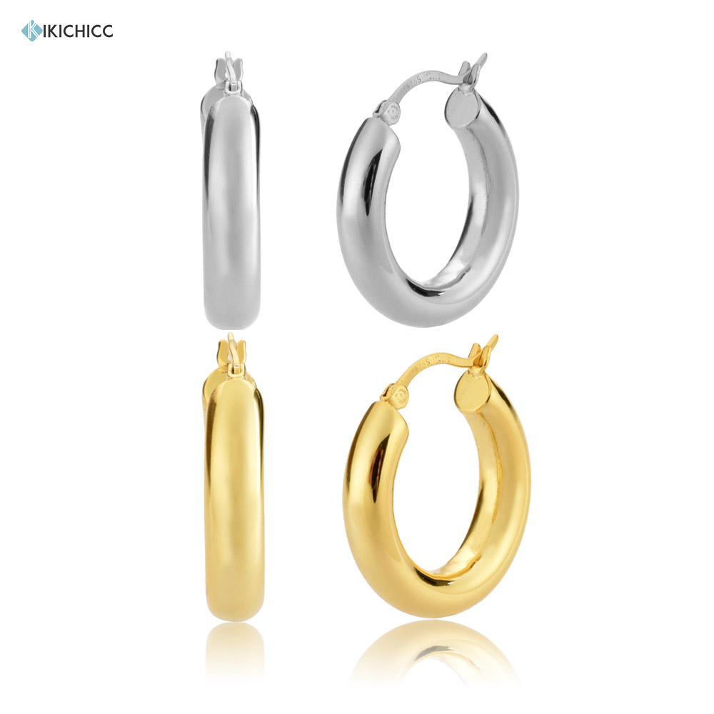 Kikichicc 100% 925 Sterling Silver Gold Hollow Hoops 15mm Circle Women Thick Closed Lock Women Rock Punk Loop Luxury Piercing
Kikichicc 100% 925 Sterling Silver Gold Hollow Hoops 15mm Circle Women Thick Closed Lock Women Rock Punk Loop Luxury Piercing