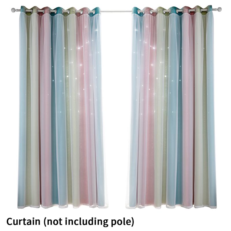 1x2M Romantic Rainbow Color Sheer Curtain Girl Kids Bedroom Full Blackout Window Drapes Hollow Star Curtain Home Decor, White
1x2M Romantic Rainbow Color Sheer Curtain Girl Kids Bedroom Full Blackout Window Drapes Hollow Star Curtain Home Decor, White