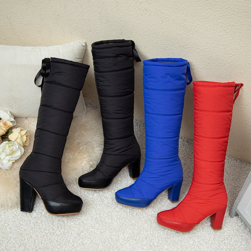 2021 New Black Red Blue Classic Women Knee Heels Warm Plush Snow Quality High Boots Long Shoes Woman L9de 
2021 New Black Red Blue Classic Women Knee Heels Warm Plush Snow Quality High Boots Long Shoes Woman L9de