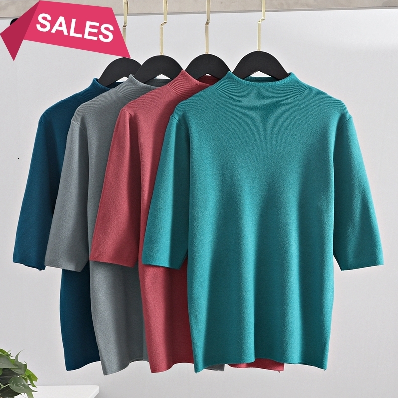 2021 New Women Sweater Solid Half Sleeve Knitted Pullovers Top Fall Spring Chic Female Jumper Gray Green Jersey Shirt Pull Femme Tcnu, Green 8099
2021 New Women Sweater Solid Half Sleeve Knitted Pullovers Top Fall Spring Chic Female Jumper Gray Green Jersey Shirt Pull Femme Tcnu, Green 8099