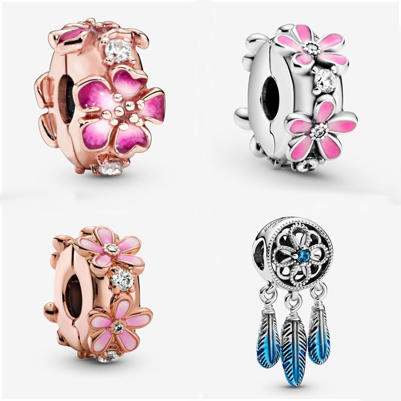 Fit Pandora Charm Bracelet European Silver Bead Charms Daisy Five Petals Flower Crystal Clip Stopper Beads DIY Snake Chain For Women Bangle & Necklace Jewelry
Fit Pandora Charm Bracelet European Silver Bead Charms Daisy Five Petals Flower Crystal Clip Stopper Beads DIY Snake Chain For Women Bangle & Necklace Jewelry
