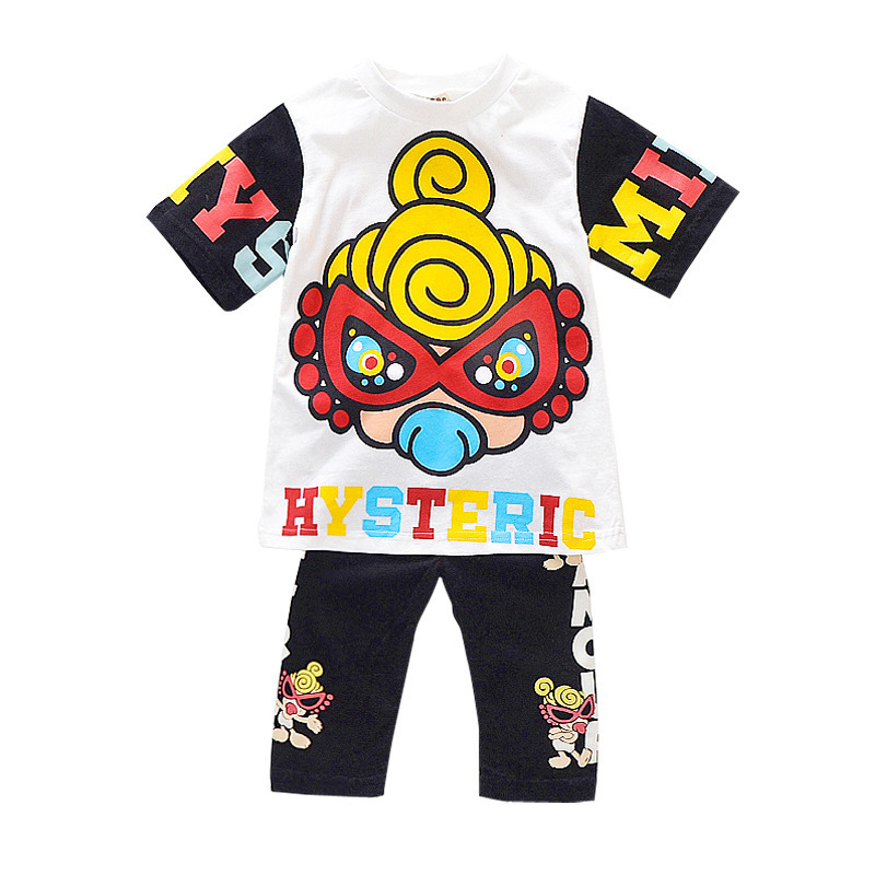 Baby Girls Clothes Set Summer Cartoon Mini Hysteric Short sleeve T-shirt Shorts Pants High Quality Bebe Girls Troddler Clothes 201031