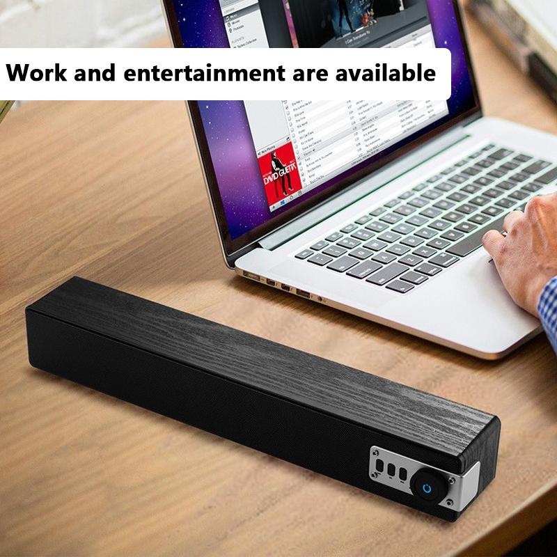 Wooden Soundbar Portable Wireless Bluetooth Speaker 3D Stereo Subwoofer Column Music Center Home Theater PC Surround Boombox USB
Wooden Soundbar Portable Wireless Bluetooth Speaker 3D Stereo Subwoofer Column Music Center Home Theater PC Surround Boombox USB