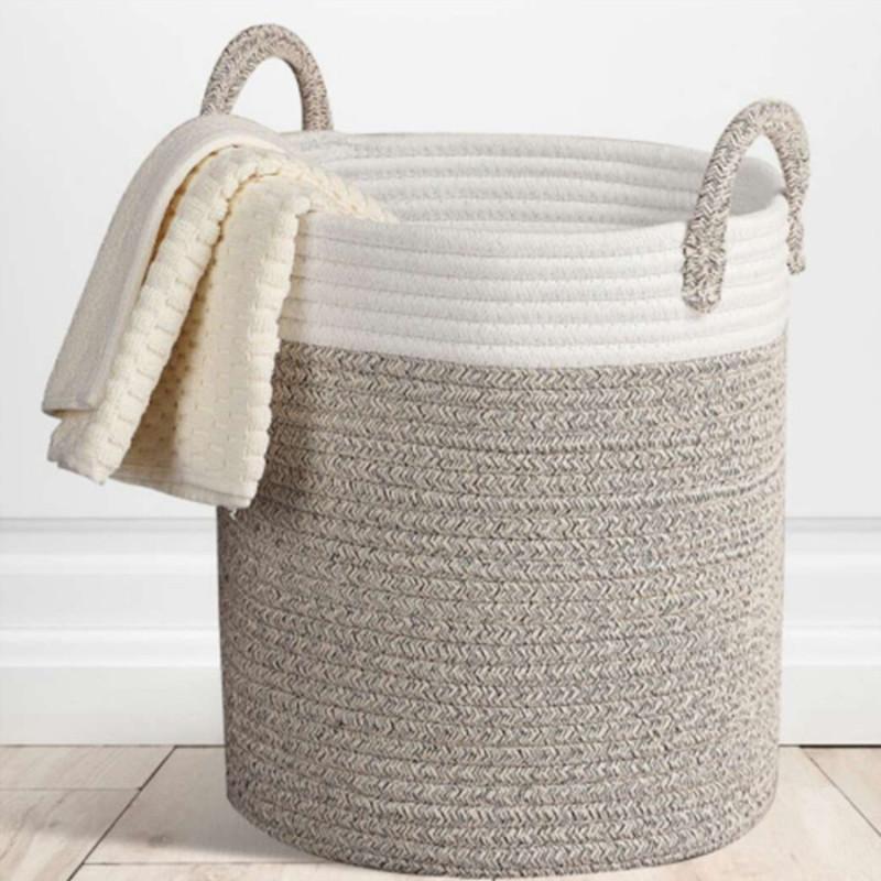 Storage Baskets Nordic Cotton Rope Hamper Clothing Basket Toy Debris Bedroom Collapsible Organizer Large Laundry Bucket
Storage Baskets Nordic Cotton Rope Hamper Clothing Basket Toy Debris Bedroom Collapsible Organizer Large Laundry Bucket