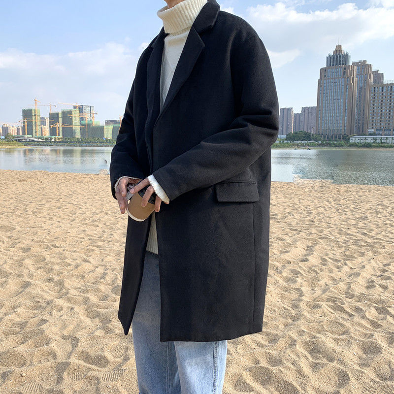 Men's Wool 2021 Coat Spring and Winter Thin New Mid-one Length Breasted Lapel Youth Clothes M-2xl TQA0, Black
Men's Wool 2021 Coat Spring and Winter Thin New Mid-one Length Breasted Lapel Youth Clothes M-2xl TQA0, Black