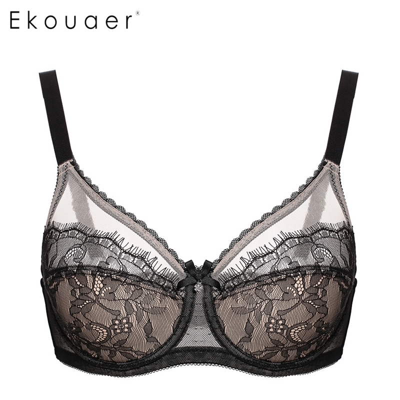 Ekouaer Sexy Push Up Bra Plus Size C D E F G Cup Women Bra Brassiere Black Adjustment Seamless Lingerie Lace Bras For Women 201202
Ekouaer Sexy Push Up Bra Plus Size C D E F G Cup Women Bra Brassiere Black Adjustment Seamless Lingerie Lace Bras For Women 201202