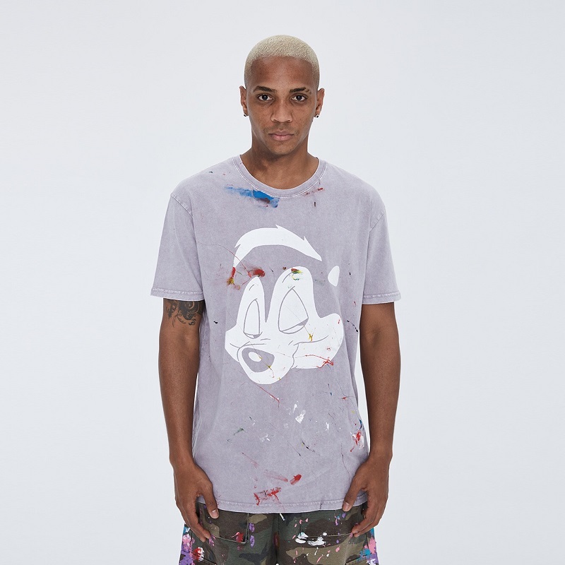 Fashion Hot Summer Spring Europe Paris CHOCOLATE SKUNK Splash Ink Hand Painted Vintage Tee cotton T shirt Men Women Street Casual Tshirt, Gray purple
Fashion Hot Summer Spring Europe Paris CHOCOLATE SKUNK Splash Ink Hand Painted Vintage Tee cotton T shirt Men Women Street Casual Tshirt, Gray purple