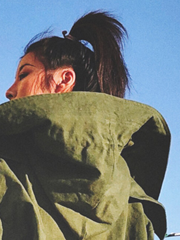 Nerazzurri Oversized armygreen black zip up trench coat for women with hood long sleeve Loose womens fashion windbreaker women 201111