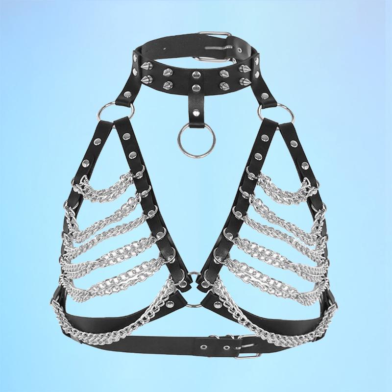 Belts Sexy Metal Tassel Chain Leather Harness Women Waist Belt Bondage Punk Suspenders Chest Gothic Harajuku, Black;brown
Belts Sexy Metal Tassel Chain Leather Harness Women Waist Belt Bondage Punk Suspenders Chest Gothic Harajuku, Black;brown