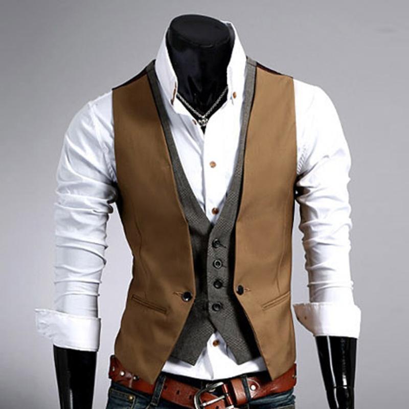 Men Formal Waistcoat Vest Business Solid Color Single Button Vest gilet Fake Two-pieces V Neck Casual S-lim chalecos para hombre, Black
Men Formal Waistcoat Vest Business Solid Color Single Button Vest gilet Fake Two-pieces V Neck Casual S-lim chalecos para hombre, Black