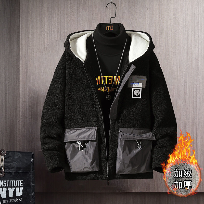 2021 Male Winter Loose Spray Jacket Velour Hoodie Thickening Teddy Cardigan Cotton Quilted Clothing Arrivals Free Shipping Black XDU7, Black velvet.
2021 Male Winter Loose Spray Jacket Velour Hoodie Thickening Teddy Cardigan Cotton Quilted Clothing Arrivals Free Shipping Black XDU7, Black velvet.