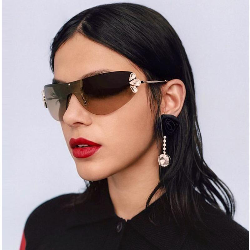 Sunglasses Diamond Cat Eye Rimless Women Vintage Round Women's Trendy Driving Eyewear For Lady Oversize
Sunglasses Diamond Cat Eye Rimless Women Vintage Round Women's Trendy Driving Eyewear For Lady Oversize